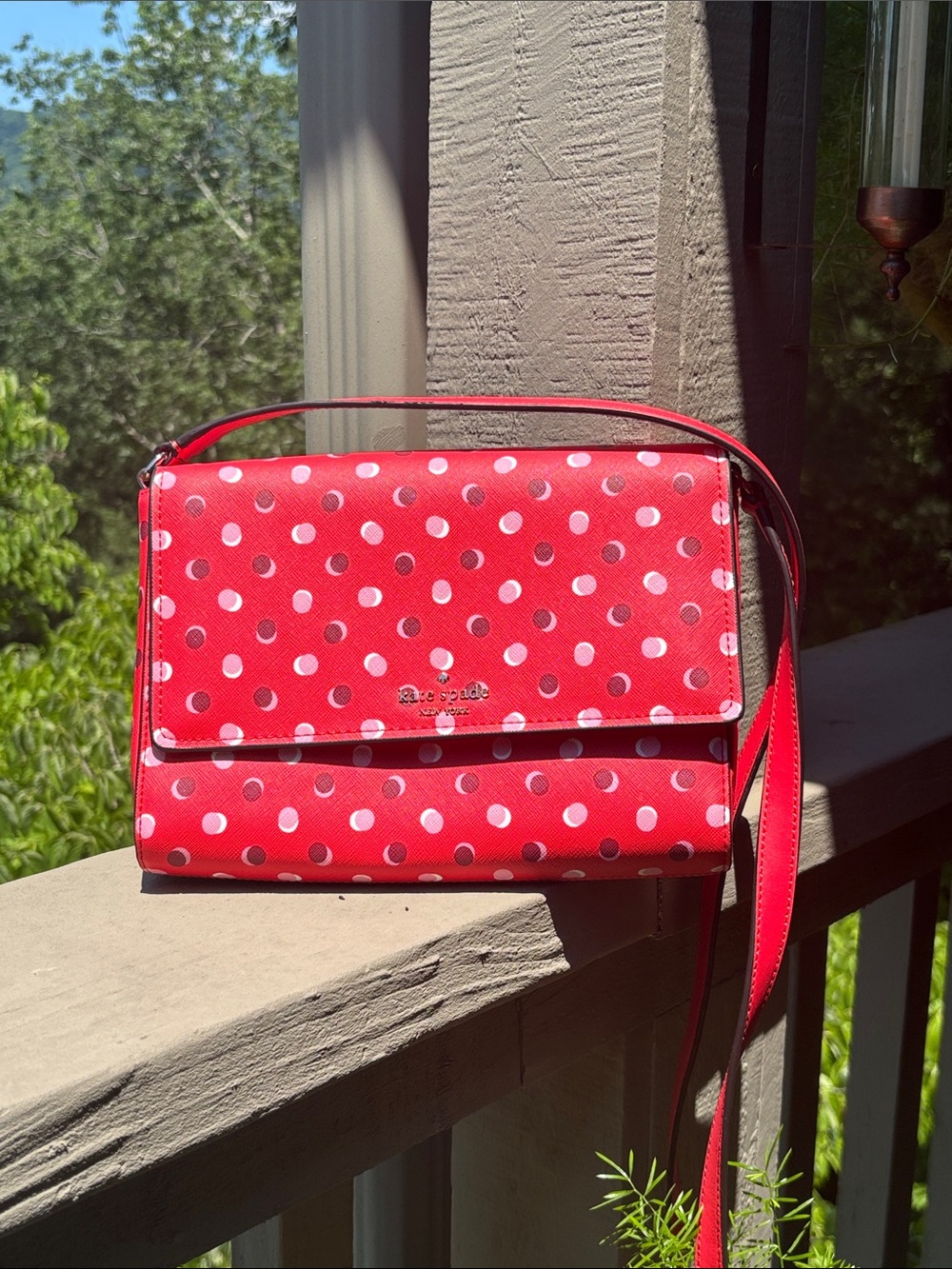 kate spade Red and White Polka Dot Crossbody Bag BNWOT